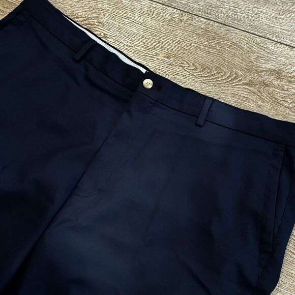 Peter Millar Golf Shorts Mens 40 Navy Blue Flat Front Outdoor Casual Preppy - Picture 2 of 8